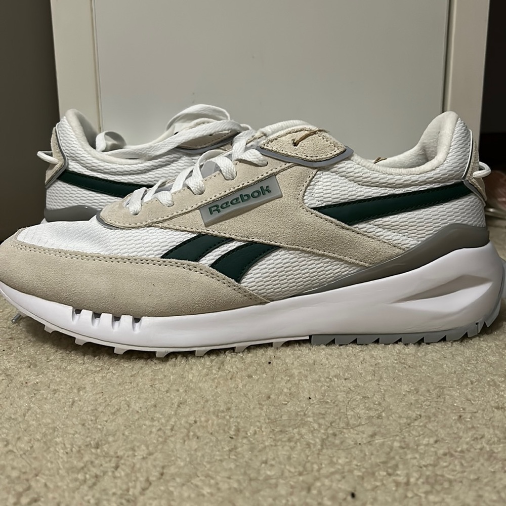 Reebok Forte Racer Men’s Shoes White/Grey/Green Size 10.5